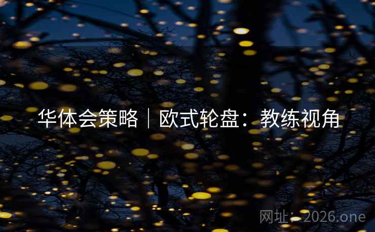 华体会策略｜欧式轮盘：教练视角